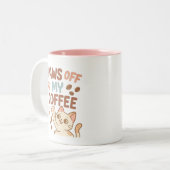 Cute Coffee Mug – Funny Cat Lover’s Cup Tweekleurige Koffiemok (Voorkant links)