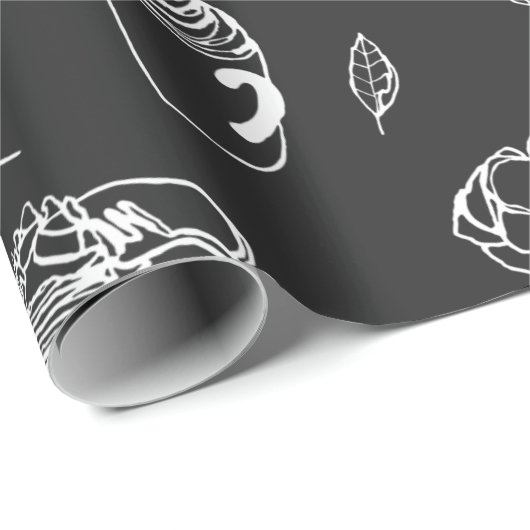 Cute Coffee Pattern Cadeaupapier (Rol Hoek)