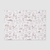 Cute Coffee Pattern Tissuepapier (Voorkant)