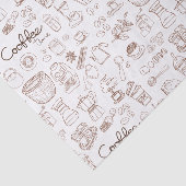 Cute Coffee Pattern Tissuepapier (Detail)