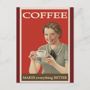 Cute  Coffee Poster Briefkaart