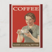 Cute  Coffee Poster Briefkaart (Voorkant)