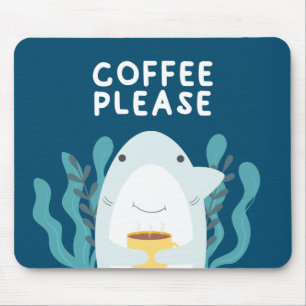 Cute Coffee Shark Muismat