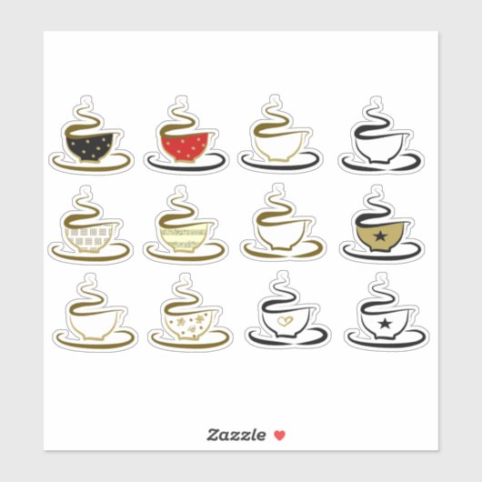 Cute Coffee Sticker (Vel)