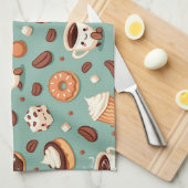 Cute Coffee Theedoek (Quarter Fold)