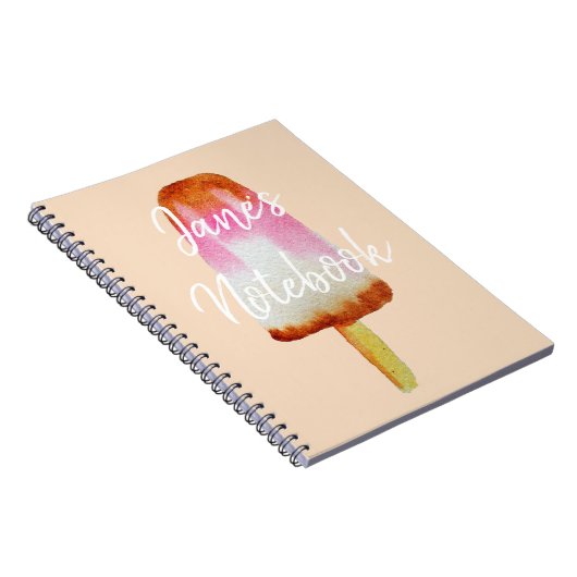 Cute cola ijsblokjes pop popsikel notitieboek (Rechterzijde)