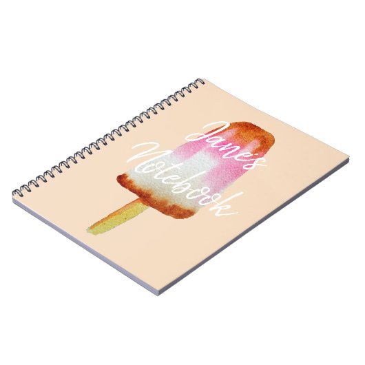 Cute cola ijsblokjes pop popsikel notitieboek (Linkerzijde)