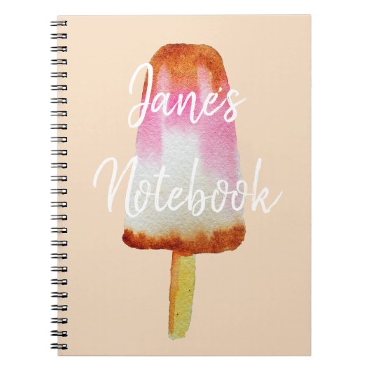 Cute cola ijsblokjes pop popsikel notitieboek (Voorkant)