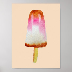 Cute cola ijsblokjes pop popsikel poster
