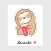 Cute Cola Soda Sloth Sticker (Vel)