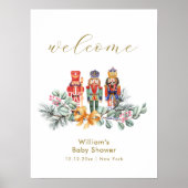 Cute Cold Outside Nutcracker Baby Shower Welcome Poster (Voorkant)