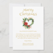 Cute Collage Christmas Wreath Heart-Shape Floral Feestdagenkaart (Voorkant)