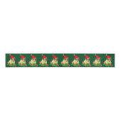 Cute Collie Puppy Kerstmis Grosgrain Lint (Voorkant)