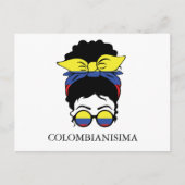 CUTE COLOMBIANISIMA Colombian Girl Flag Briefkaart (Voorkant)