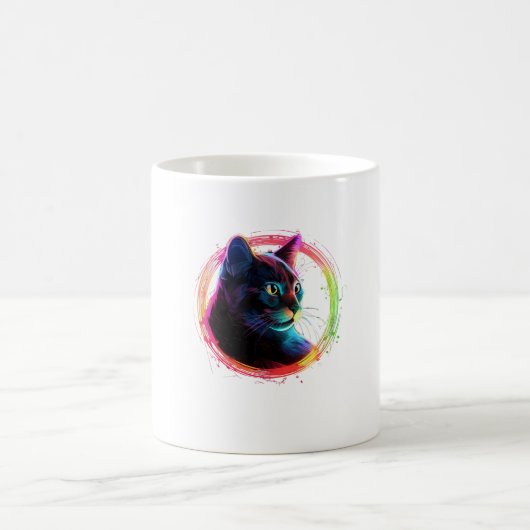 cute color full cat design koffiemok (Center)