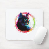 cute color full cat design muismat (Met muis)