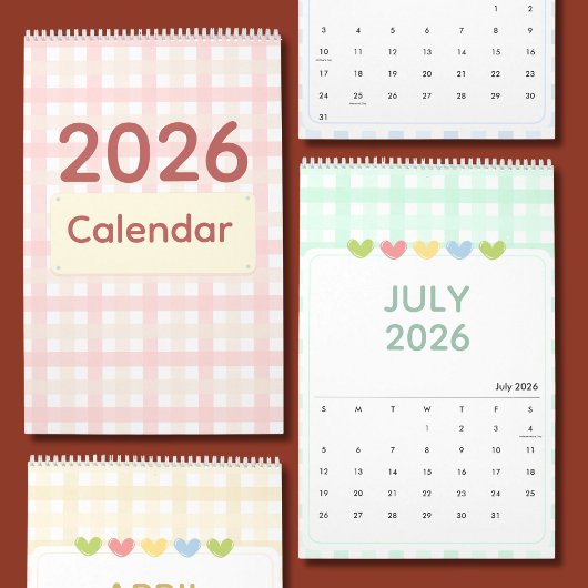 Cute & Colorful 2026 Calendar Kalender