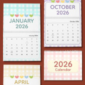 Cute & Colorful 2026 Calendar Kalender
