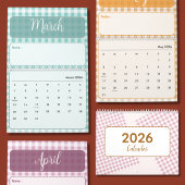 Cute & Colorful 2026 Calendar Kalender