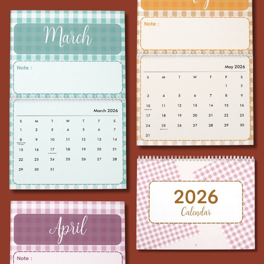 Cute & Colorful 2026 Calendar Kalender