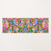 Cute colorful abstract gemengde paisleybloemen pap yogamat (Achterkant (horizontaal))