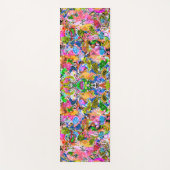 Cute colorful abstract gemengde paisleybloemen pap yogamat (Voorkant)