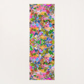 Cute colorful abstract gemengde paisleybloemen pap yogamat (Achterkant)