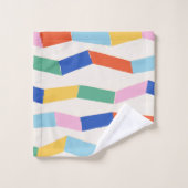 Cute Colorful Abstract Geometric Chevron Pattern Bad Handdoek (Wasdoekje)