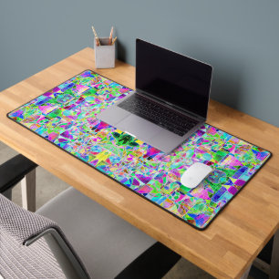 Cute colorful abstract geometric fragric design bureaumat