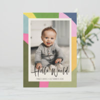 Cute Colorful Abstract Newborn Baby Foto geboorte
