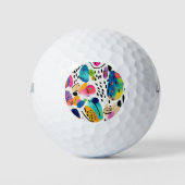 Cute Colorful Abstract Shaptern Golfballen (Voorkant)