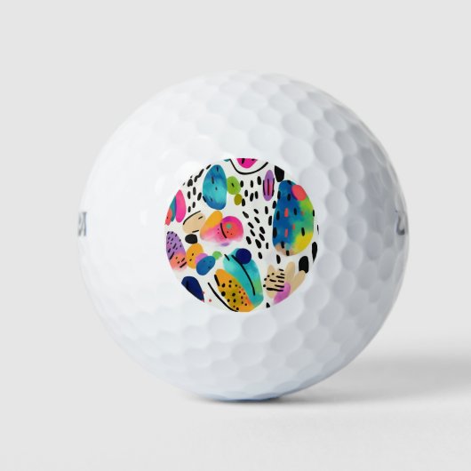 Cute Colorful Abstract Shaptern Golfballen (Voorkant)
