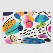 Cute Colorful Abstract Shaptern Golfhanddoek (Horizontaal)