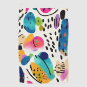 Cute Colorful Abstract Shaptern Golfhanddoek (Voorkant)