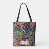 Cute Colorful abstracte boze schedel Tote Bag (Achterkant)