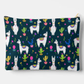 Cute Colorful Alpaca Cactus Personalized Name  Etui (Achterkant)