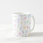 Cute Colorful Alphabet Pattern Koffiemok (Voorkant rechts)