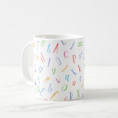 Cute Colorful Alphabet Pattern Koffiemok (Voorkant links)