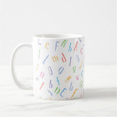 Cute Colorful Alphabet Pattern Koffiemok (Links)