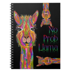 Cute, Colorful and Funny Llama Spiral Notitieboek