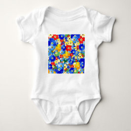 Cute colorful Art Deco Floral Romper