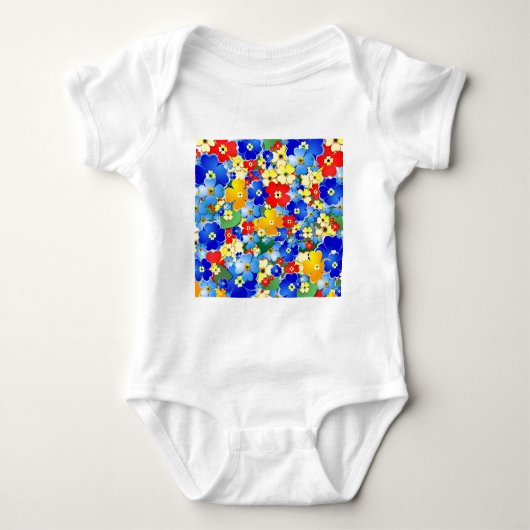 Cute colorful Art Deco Floral Romper (Voorkant)