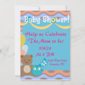 Cute Colorful Baby shower Invitation Kaart (Voorkant)