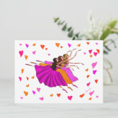 Cute Colorful Ballerinas Dancing and Jumping (Staand voorkant)