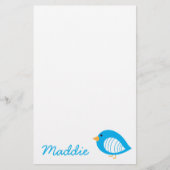 Cute colorful bird illustration briefpapier (Voorkant)