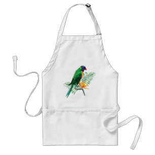 Cute Colorful Bird Standaard Schort