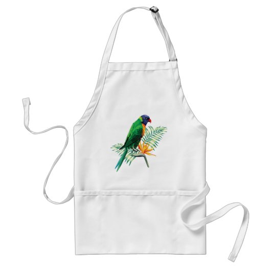 Cute Colorful Bird Standaard Schort (Voorkant)