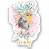 Cute Colorful Bird Sticker (Voorkant)