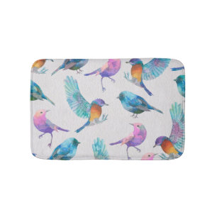 Cute Colorful Birds Badmat