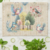 Cute Colorful Birds Theedoek (Gevouwen)